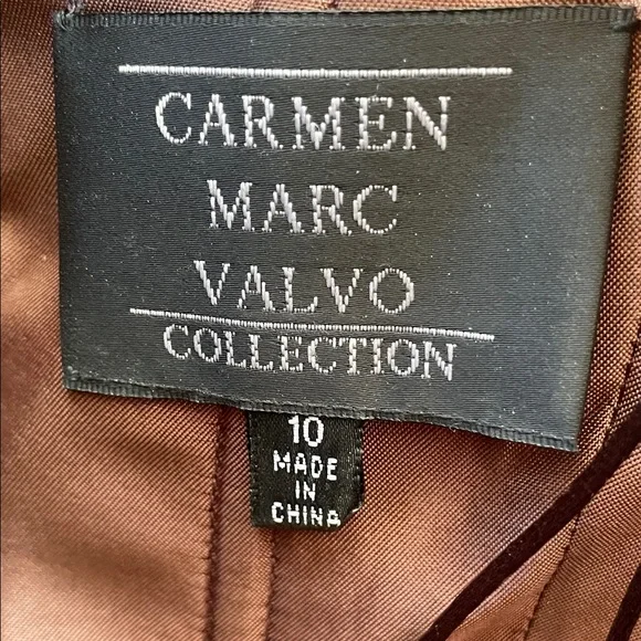 Carmen Marc Valvo Strapless Brown Dress - Picture 7 of 16